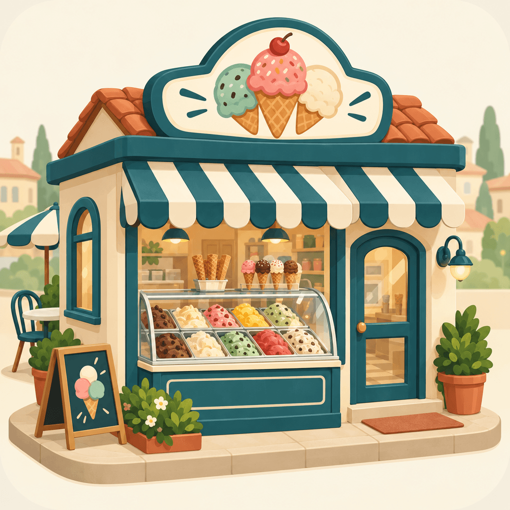 Gelateria costruibile in Denny Junior.